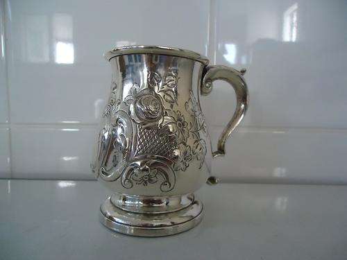 VICTORIAN SP ROSE SCROLLED JUG - WEIGHT 269.2 GRAMS