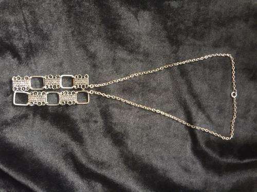 DANISH SILVER NECKLACE & PENDANT - STAMPED 835