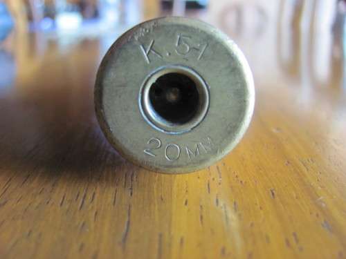 Cartridge 20x110mm Rimless deactivated 1951