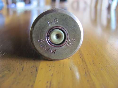 Cartridge 20x110mm Rimless Deactivated 1956