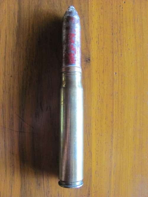 Cartridge 20x110mm Rimless 1943 Explosive projectile Deactivated
