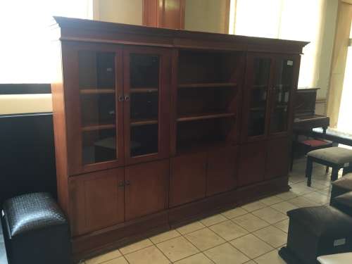 3 Piece Bookcase in solid wood and veneers