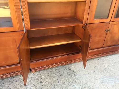3 Piece Bookcase in solid wood and veneers