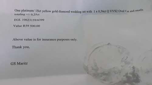 Platinum and 18k diamond ring