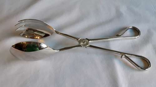 Vintage silver plated tongs