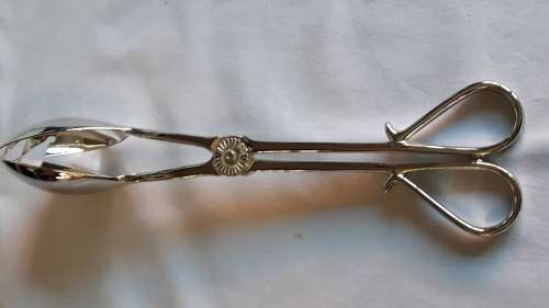 Vintage silver plated tongs