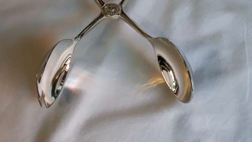Vintage silver plated tongs