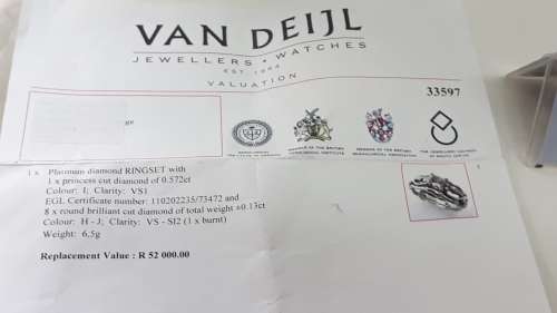 Van Deijl Platinum and diamond ring