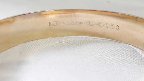 Vintage 9ct gold Metal Core bangle