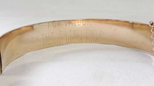 Vintage 9ct gold Metal Core bangle