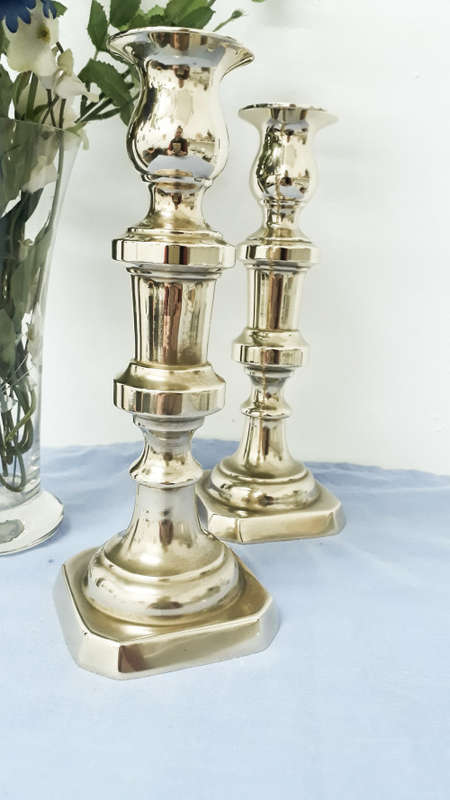 Vintage brass candle holders