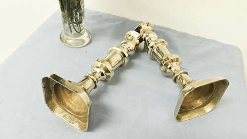 Vintage brass candle holders