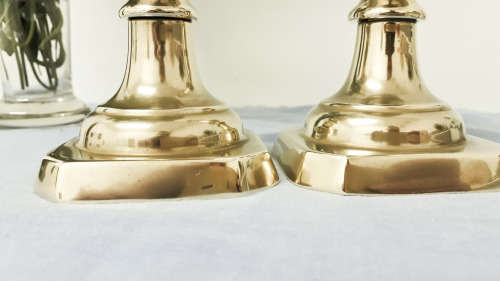 Vintage brass candle holders