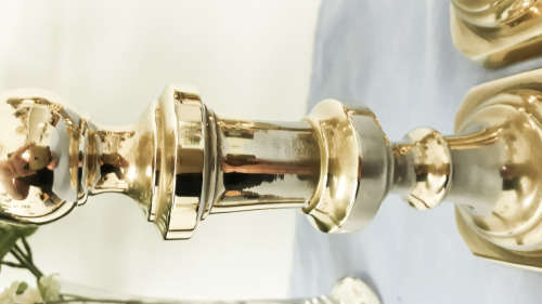Vintage brass candle holders