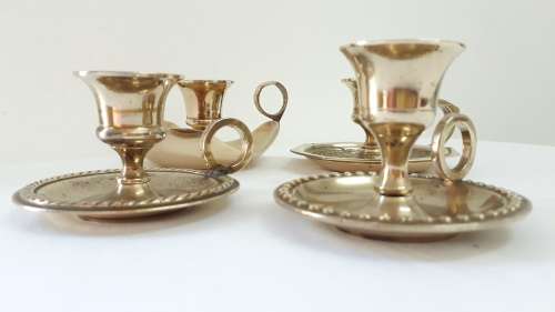 Vintage brass candle holders