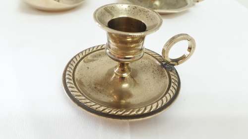 Vintage brass candle holders