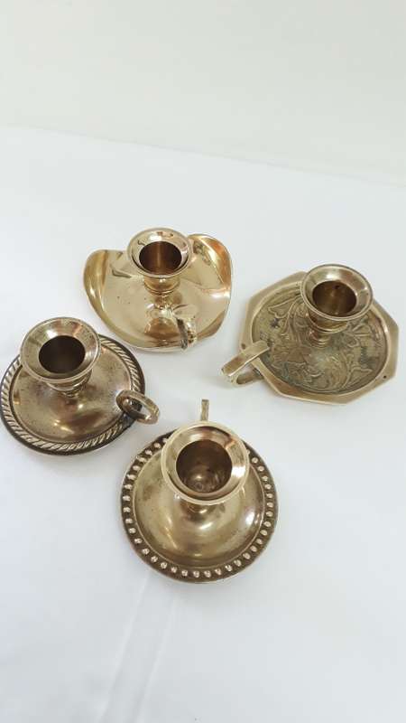 Vintage brass candle holders
