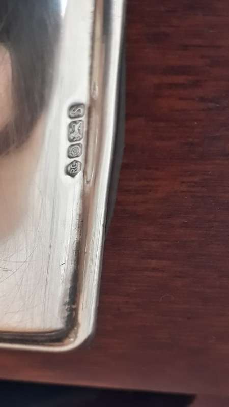 R Carr silver clock