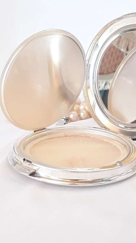 Vintage German silver compact