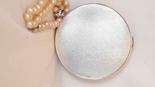 Vintage German silver compact