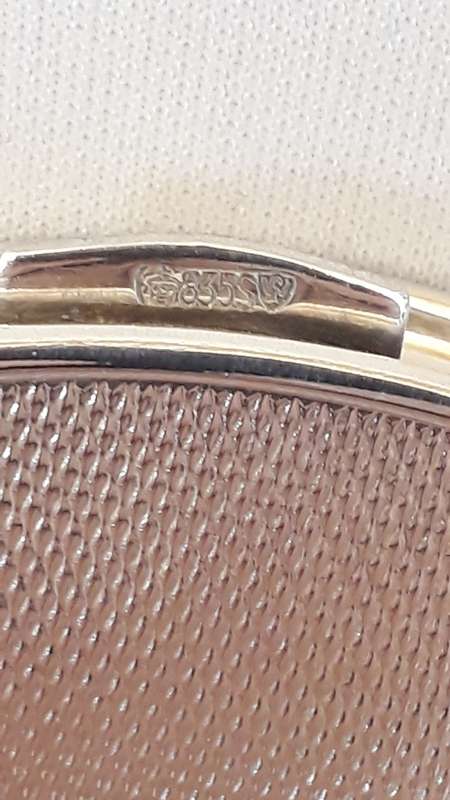 Vintage German silver compact