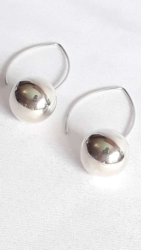 Sterling silver ball earrings