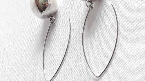 Sterling silver ball earrings
