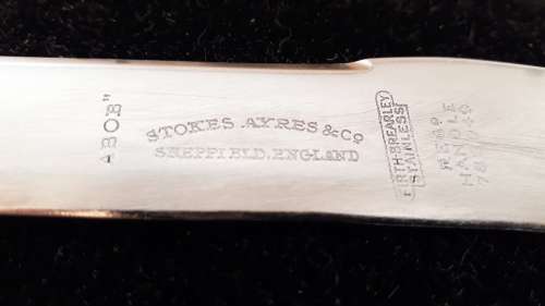 Antique Stokes Ayres and Co carving set