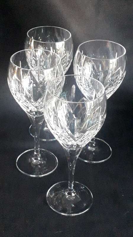 Vintage crystal wine glasses
