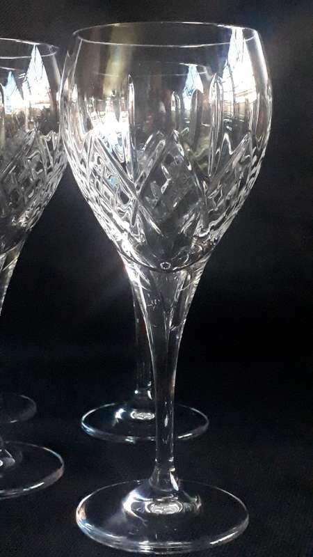Vintage crystal wine glasses
