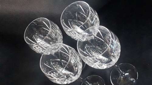 Vintage crystal wine glasses
