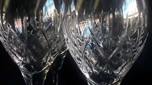Vintage crystal wine glasses