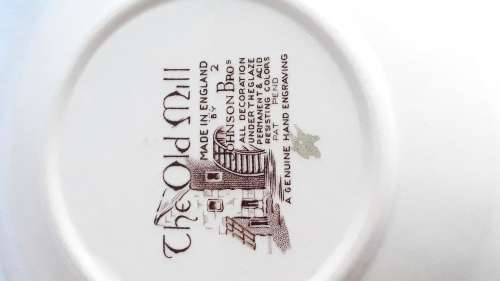 Vintage Johnson Bros `The Old Mill` serving bowl