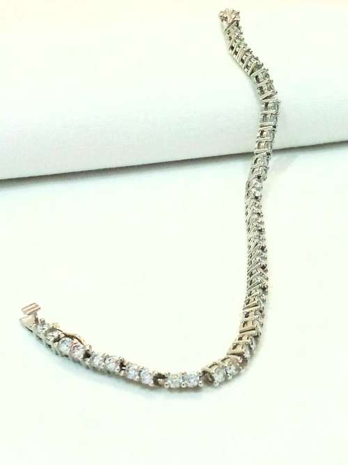 Sterling silver cubic tennis bracelet