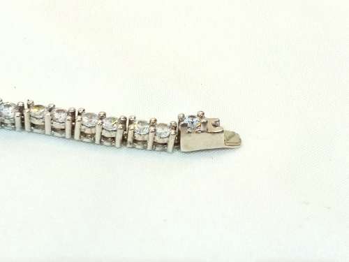 Sterling silver cubic tennis bracelet