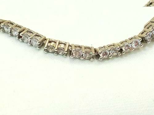Sterling silver cubic tennis bracelet