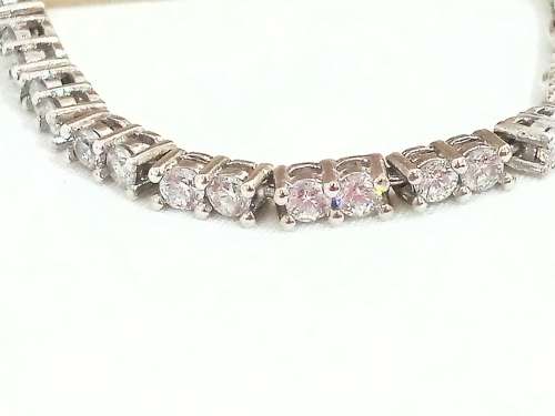 Sterling silver cubic tennis bracelet