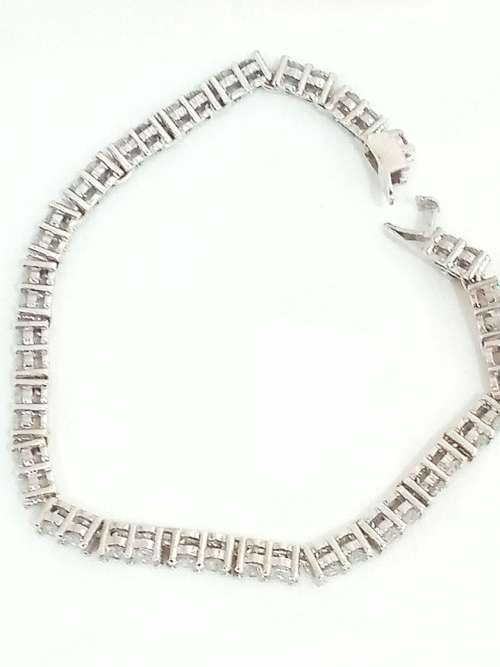 Sterling silver cubic tennis bracelet