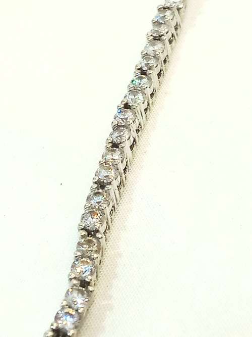 Sterling silver cubic tennis bracelet