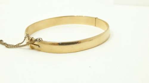 Vintage 9ct gold on Metal Core bangle