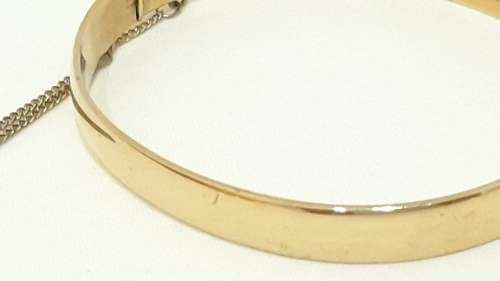 Vintage 9ct gold on Metal Core bangle