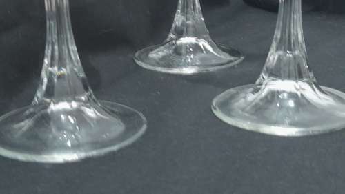Vintage crystal champagne flutes