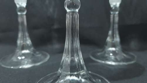 Vintage crystal champagne flutes