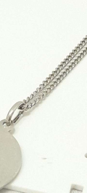 Sterling silver St Christopher disc on chain
