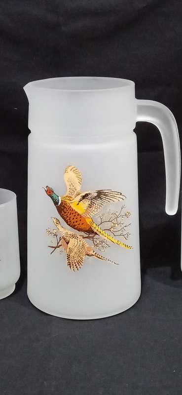 1960s - 70s water/juice jug with 6 glasses
