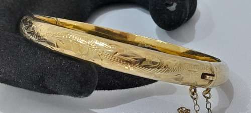 Vintage 9ct gold Metal Core bangle