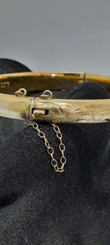 Vintage 9ct gold Metal Core bangle
