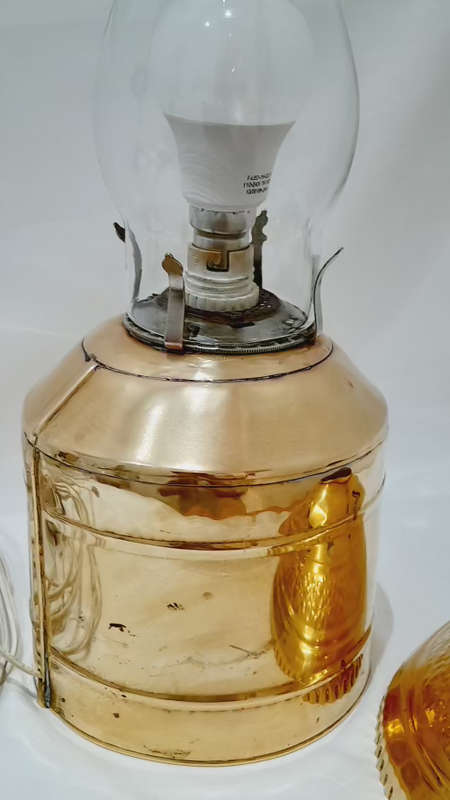 Vintage brass on copper lamp