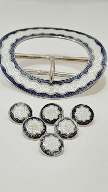 Antique Levi & Salaman sterling silver set