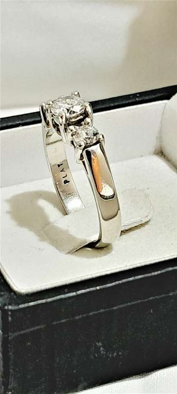 Platinum and diamond ring
